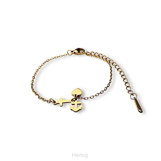 Armband bedeltjes geloof hoop liefde