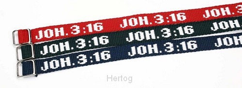 Armbandje joh 3:16 groen