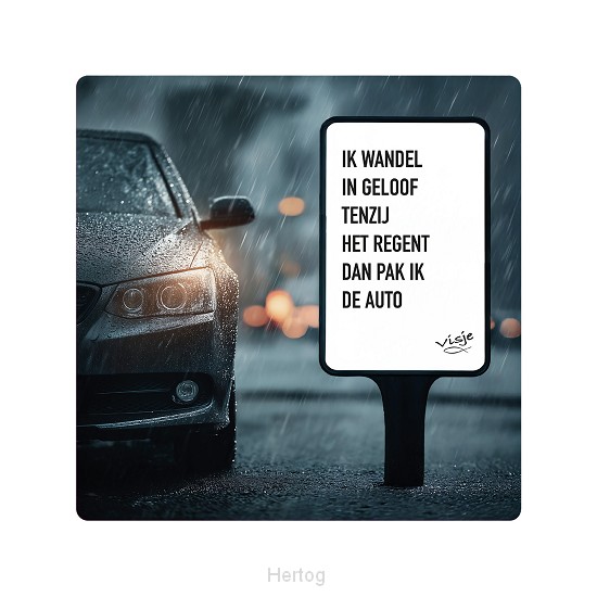 Visje bordje Wandel in geloof