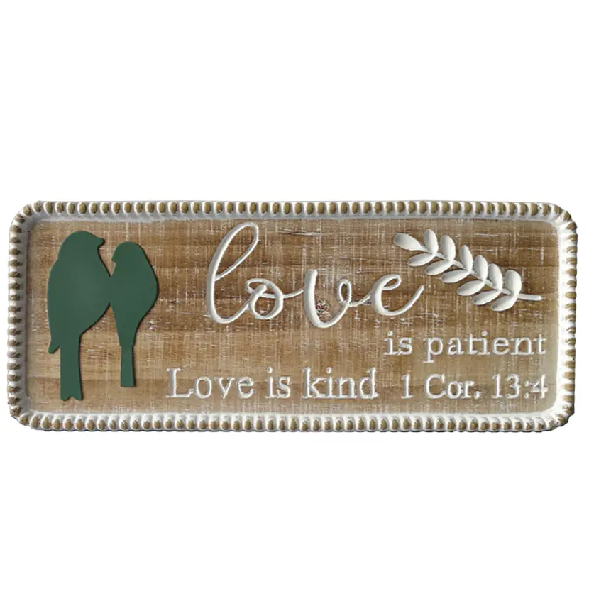 Wall Art 12x30cm Love is patient