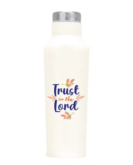 Thermos Bottle Trust in the Lord - White
