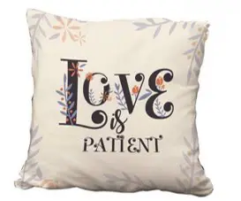 Pillowcase 45x45cm Love is patient