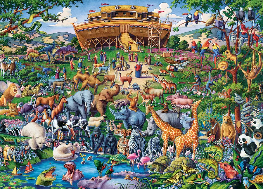 Jigsaw puzzle 1000 pcs Noahs ark buildin