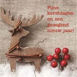 Kerstkaart hert