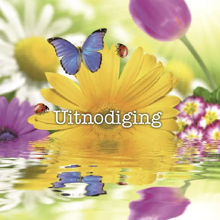 Uitnodiging kaart bloemen