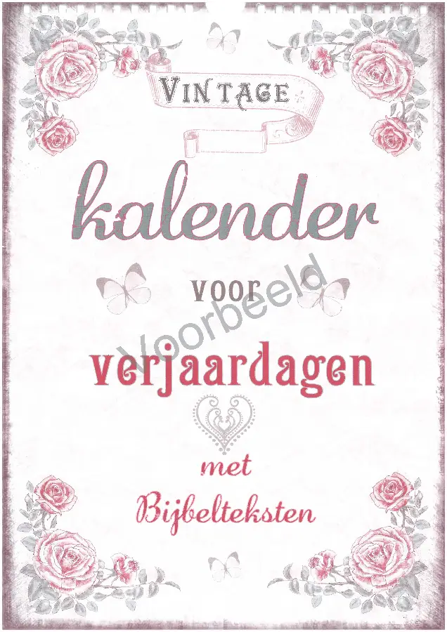 Verjaardagskalender vintage