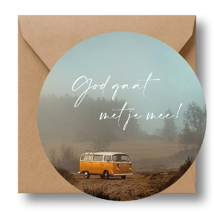 Cirkelcadeau God gaat met je mee - busje