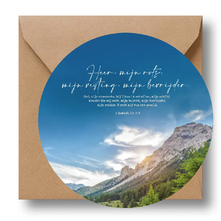 Cirkelcadeau Heer mijn rots - bergen
