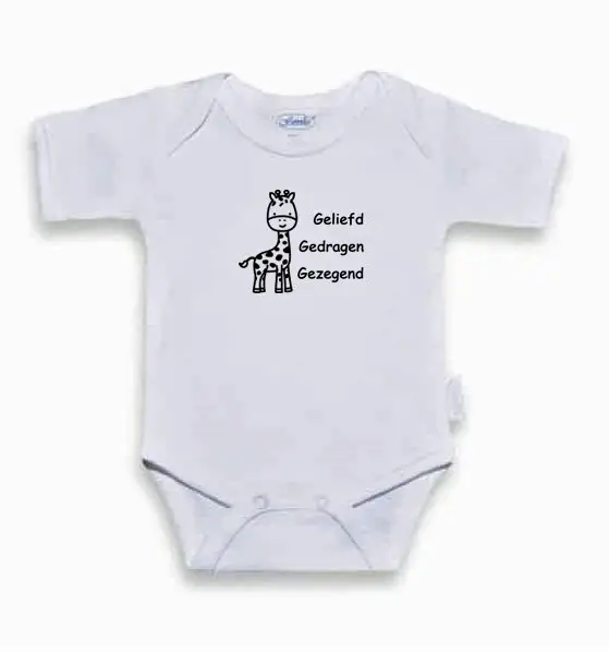 Romper wit/zwart 50-56 Geliefd gedragen