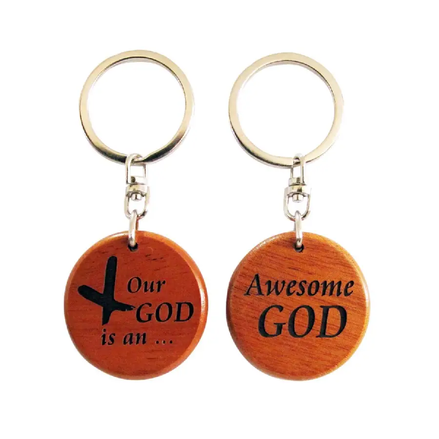 Keyring 2 sided awesome God