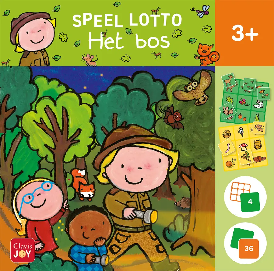 Speel lotto. Het bos