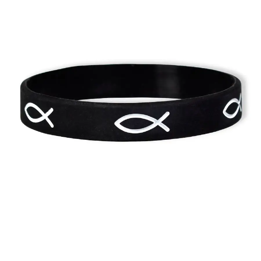 Armband rubber vis zwart