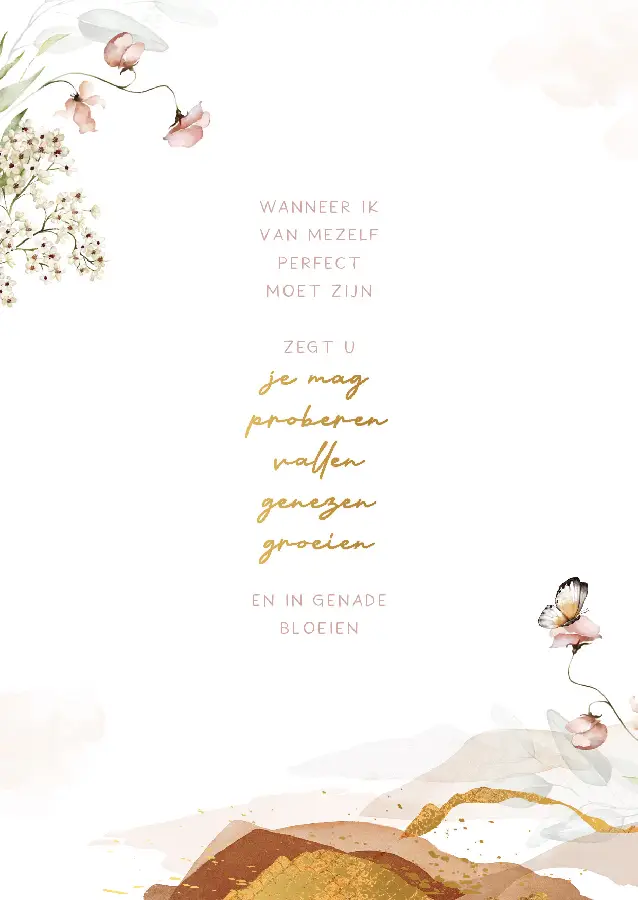 Poster A4 Wanneer ik van mezelf