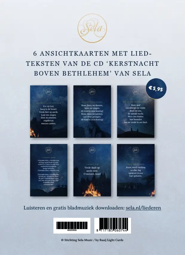 Kerstnacht kaartenset (6 assorti)