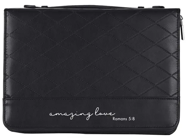 Biblecover quilted Large Black Amazing L