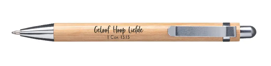 Pen bambu geloof hoop liefde