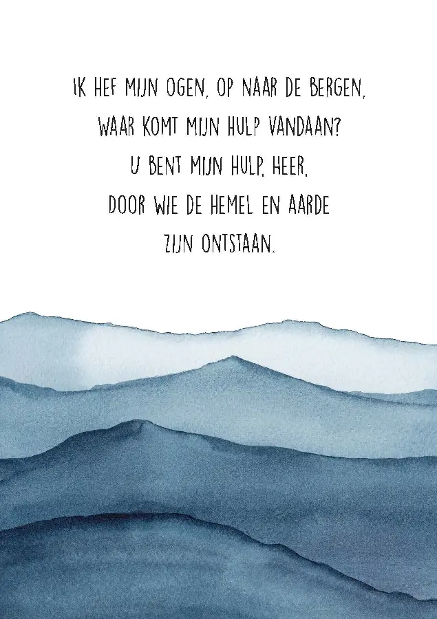 Wenskaart Ik hef mijn ogen op