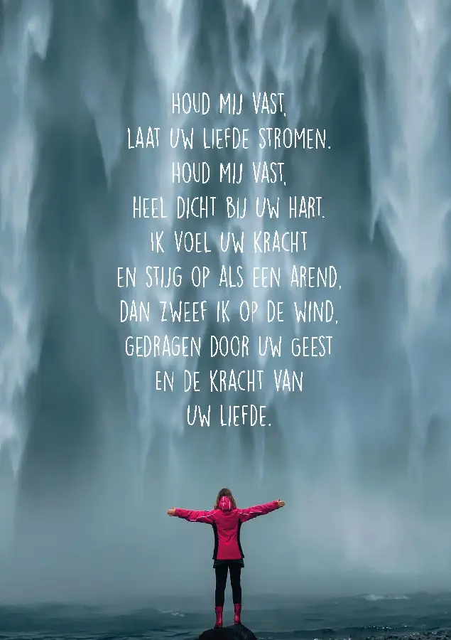 Wenskaart Houd mij vast laat Uw liefde