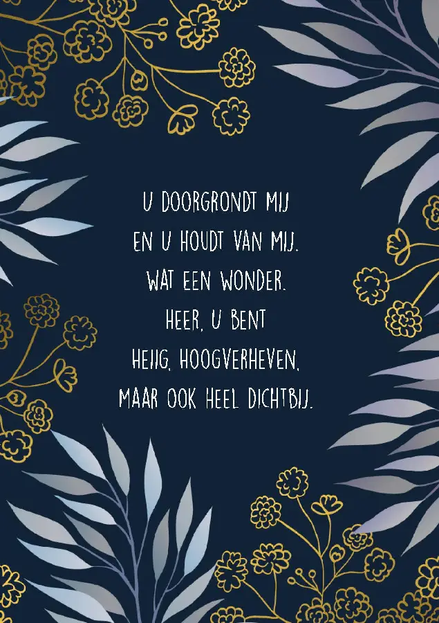 Wenskaart U doorgrondt mij en U houdt
